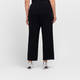 Karvinen Knitted Plisse Cropped Trouser Black