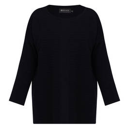 Karvinen Knitted Ribbed Sweater Black - Plus Size Collection