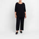 Karvinen Knitted Plisse Cropped Trouser Black