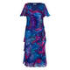 Lewis Henry Silk Tiered Dress Blue 