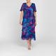Lewis Henry Silk Tiered Dress Blue 