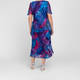 Lewis Henry Silk Tiered Dress Blue 