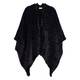 Luisa Viola Faux Fur Cape Black 