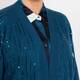 Luisa Viola Sequin Embellished Cardigan Teal 