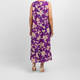 Luisa Viola Printed Midi Dress Magenta 