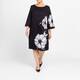 Luisa Viola Poppy Print Dress Black and White