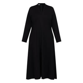 Luisa Viola Jersey V-Neck Dress Black - Plus Size Collection