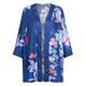 Luisa Viola Satin Long Jacket Blue 