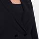 Luisa Viola Double Breasted Suit Jacket Black