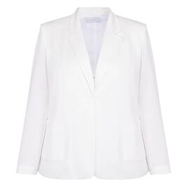 Luisa Viola Jersey Blazer White  - Plus Size Collection