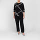 Luisa Viola Abstract Intarsia Sweater Black 