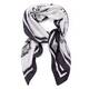 Luisa Viola Pure Silk Scarf Black and White 