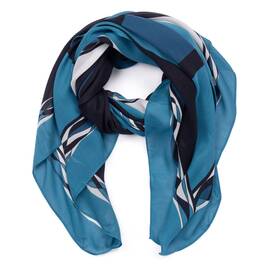 Luisa Viola Print Scarf Teal - Plus Size Collection