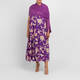 Luisa Viola Printed Midi Dress Magenta 