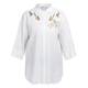 Luisa Viola Sequin Linen Blend Shirt Cream 
