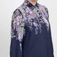 Luisa Viola Wisteria Print Shirt Navy
