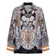 Luisa Viola Scarf Print Shirt Black 