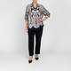 Luisa Viola Scarf Print Shirt Black 
