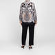 Luisa Viola Scarf Print Shirt Black 