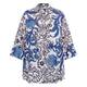 Luisa Viola Floral Cotton Shirt Blue