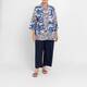 Luisa Viola Floral Cotton Shirt Blue