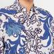 Luisa Viola Floral Cotton Shirt Blue