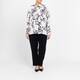Luisa Viola Floral Print Shirt Black and White 