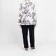 Luisa Viola Floral Print Shirt Black and White 