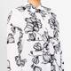 Luisa Viola Floral Print Shirt Black and White 