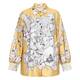 Luisa Viola Satin Shirt Print Yellow