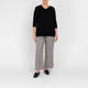 Luisa Viola Houndstooth Kick-Flare Trousers Black