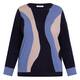 Luisa Viola Intarsia Sweater Print Navy 