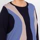 Luisa Viola Intarsia Sweater Print Navy 