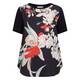 Luisa Viola Print Front T-Shirt Black
