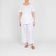 Luisa Viola Pull On Gaberdine Trouser White