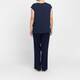 Luisa Viola Embellished Georgette Top Navy 