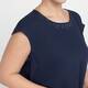 Luisa Viola Embellished Georgette Top Navy 