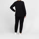 Luisa Viola Cotton Jersey Jewel Embellished Sweatshirt Black