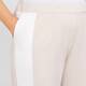 Luisa Viola Knitted Side Stripe Trousers Beige 
