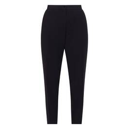 Luisa Viola Stretch Cady Trousers Black - Plus Size Collection