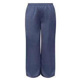 Luisa Viola Satin Trousers Dusky Blue - Plus Size Collection