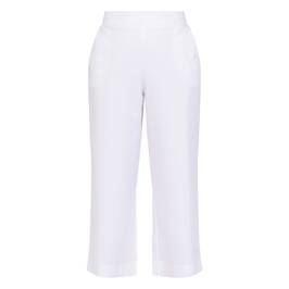 Luisa Viola Pull On Gaberdine Trouser White - Plus Size Collection