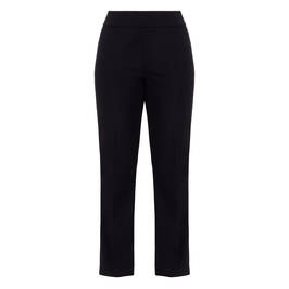 Luisa Viola Pull-On Envers Satin Trousers Black - Plus Size Collection