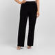 Luisa Viola Pull-On Envers Satin Trousers Black