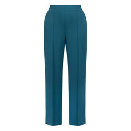 Luisa Viola Jersey Palazzo Trousers Teal  - Plus Size Collection