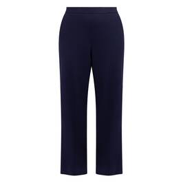 Luisa Viola Milano Jersey Trousers Navy  - Plus Size Collection