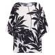 Luisa Viola Leaf Print Tunic Black and White 