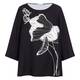 Luisa Viola Floral Print Tunic Black and White