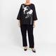 Luisa Viola Floral Print Tunic Black and White