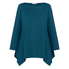 Luisa Viola Jersey Tunic Teal  - Plus Size Collection